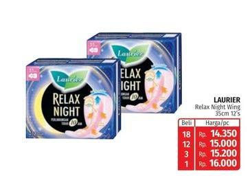 Promo Harga Laurier Relax Night 35cm 12 pcs - Lotte Grosir
