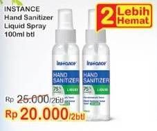 Promo Harga INSTANCE Hand Sanitizer Liquid Spray All Variants 100 ml - Indomaret