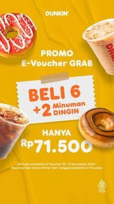 Promo Harga Promo E-Voucher GRAB  - Dunkin Donuts