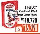 Promo Harga LIFEBUOY Body Wash Total 10, Lemon Fresh 450 ml - Hypermart