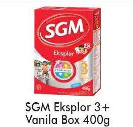 Promo Harga SGM Eksplor 3+ Susu Pertumbuhan Vanila 400 gr - Alfamart