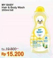 Promo Harga MY BABY Hair & Body Wash 200 ml - Indomaret