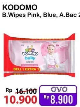 Promo Harga Kodomo Baby Wipes Rice Milk Pink 50 pcs - Alfamart