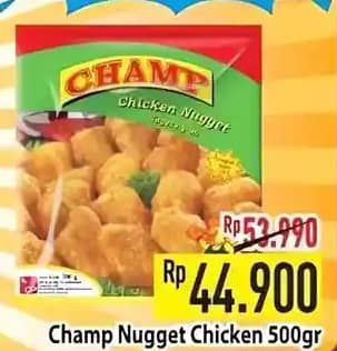 Promo Harga Champ Nugget Chicken Nugget 500 gr - Hypermart