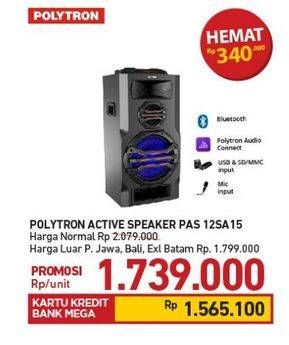 Promo Harga POLYTRON PAS 12SA15 | Active Speaker  - Carrefour