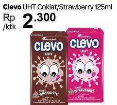 Promo Harga CLEVO Minuman Susu Chocolate, Strawberry 125 ml - Carrefour