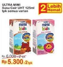 Promo Harga ULTRA MIMI Susu UHT All Variants per 2 box 125 ml - Indomaret
