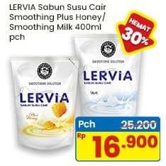 Promo Harga Lervia Sabun Cair Susu  Plus Honey, Original 400 ml - Indomaret