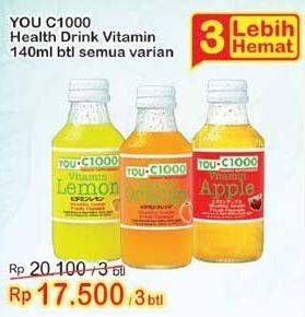 Promo Harga YOU C1000 Health Drink Vitamin All Variants per 3 botol 140 ml - Indomaret