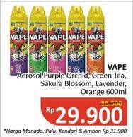 Promo Harga FUMAKILLA VAPE Aerosol Purple Orchid, Green Tea, Sakura Blossom, Lavender, Orange 600 ml - Alfamidi