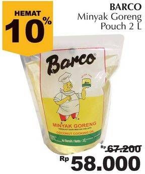 Promo Harga BARCO Minyak Goreng Kelapa 2 ltr - Giant