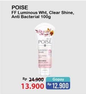 Promo Harga POISE Facial Foam Luminous White, Clear Shine, Anti Bacterial 100 gr - Alfamart