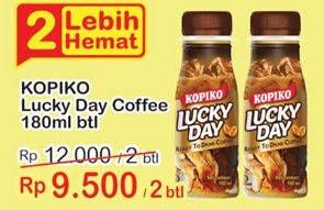 Promo Harga Kopiko Lucky Day per 2 botol 180 ml - Indomaret