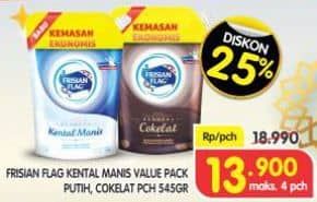 Promo Harga Frisian Flag Susu Kental Manis Putih, Cokelat 545 gr - Superindo