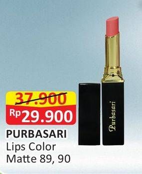 Promo Harga PURBASARI Lipstick Color Matte 89, 90  - Alfamart