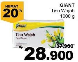 Promo Harga GIANT Tisu Wajah 1000 gr - Giant