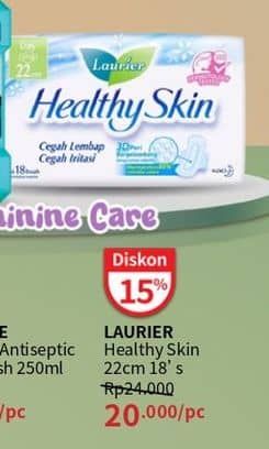 Promo Harga Laurier Healthy Skin Day Wing 22cm 18 pcs - Guardian