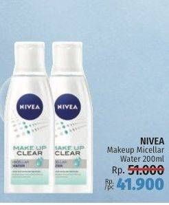 Promo Harga NIVEA Make Up Clear Micellar Water 200 ml - LotteMart