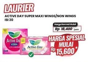 Promo Harga Laurier Active Day Super Maxi NonWing 30 pcs - Carrefour