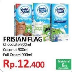 Promo Harga FRISIAN FLAG Susu UHT Purefarm Cokelat, Coconut, Full Cream 900 ml - Yogya