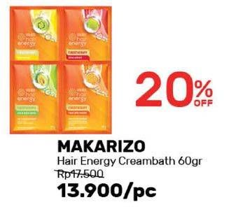 Promo Harga MAKARIZO Hair Energy Fibertherapy Hair & Scalp Creambath 60 gr - Guardian