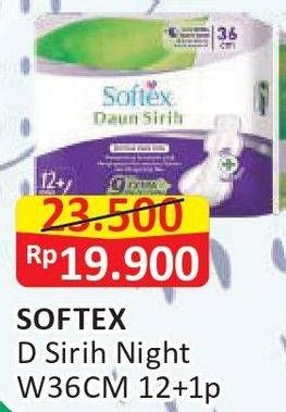 Promo Harga Softex Daun Sirih 36cm 13 pcs - Alfamart