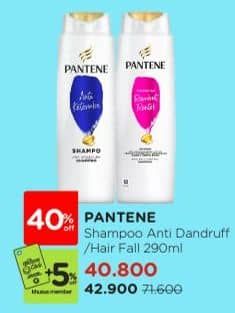 Promo Harga Pantene Shampoo Anti Dandruff, Hair Fall Control 290 ml - Watsons