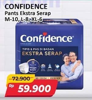 Promo Harga Confidence Adult Pants Slim & Fit Extra Absorb M10, L8, XL6 6 pcs - Alfamart