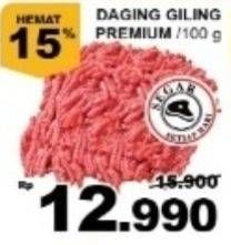 Promo Harga Daging Giling Sapi Premium per 100 gr - Giant