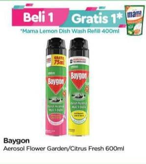 Promo Harga Baygon Insektisida Spray Flower Garden, Citrus Fresh 600 ml - TIP TOP