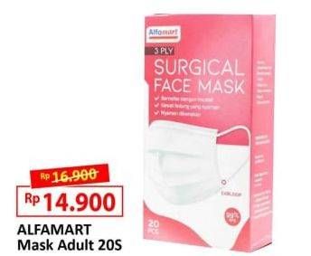 Promo Harga ALFAMART Masker Adult 20 pcs - Alfamart