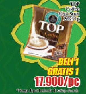 Promo Harga Top Coffee Kopi per 20 sachet 31 gr - Giant