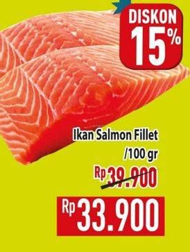 Promo Harga Salmon Fillet per 100 gr - Hypermart