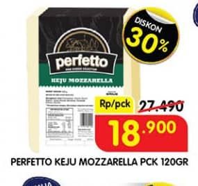 Promo Harga Perfetto Keju Mozzarella 120 gr - Superindo