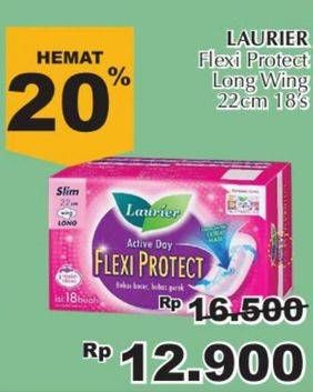 Promo Harga Laurier Active Day Flexi Protect Wing 22cm 18 pcs - Giant