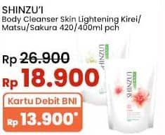 Promo Harga Shinzui Body Cleanser Kirei, Matsu, Sakura 420 ml - Indomaret
