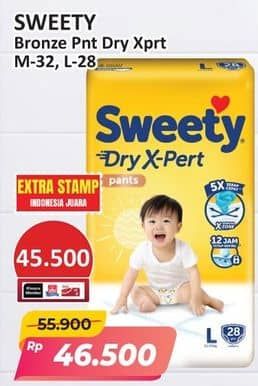 Promo Harga Sweety Bronze Pants Dry X-Pert M32, L28 28 pcs - Alfamart