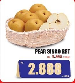 Promo Harga Pear Singo RRT per 100 gr - Hari Hari