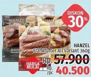 Promo Harga HANZEL Frankfurter All Variants 360 gr - LotteMart
