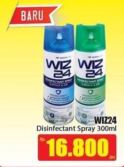 Promo Harga WIZ 24 Disinfecting Spray and Clean All Surface 300 ml - Hari Hari