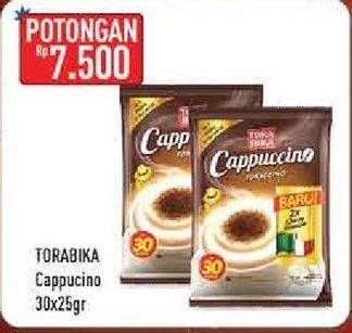 Promo Harga Torabika Cappuccino per 30 sachet 25 gr - Hypermart