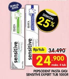 Promo Harga Pepsodent Pasta Gigi Sensitive Expert All Variants 100 gr - Superindo