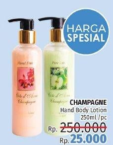 Promo Harga CHAMPAGNE Body Lotion 250 ml - LotteMart