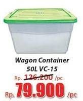 Promo Harga LION STAR Wagon Container VC-15 50000 ml - Hari Hari