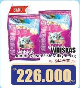 Promo Harga WHISKAS Dry Food Junior Ocean Fish Milky 6500 gr - Hari Hari