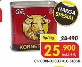 Promo Harga CIP Corned Beef 340 gr - Superindo