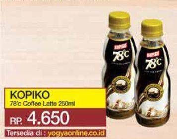 Promo Harga Kopiko 78C Drink Coffee Latte 240 ml - Yogya