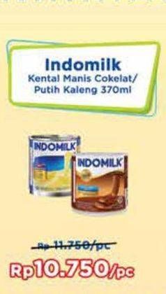 Promo Harga Indomilk Susu Kental Manis Plain, Cokelat 370 gr - Yogya