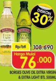 Promo Harga Borges Olive Oil Extra Virgin, Extra Light 500 ml - Superindo