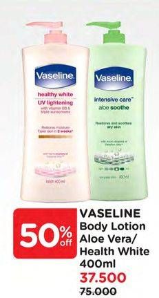 Promo Harga Vaseline Intensive Care Healthy White UV Lightening 400 ml - Watsons